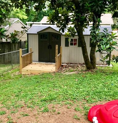 Support image for Ms. Cynthia's Academy of Learning - A Knoxville Tennessee in-home daycare and early childhood development center - Backyard Storage Area Support image for Ms. Cynthia's Academy of Learning - A Knoxville Tennessee in-home daycare and early childhood development center